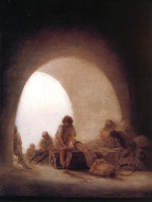 Francisco Goya Prison interior oil painting picture